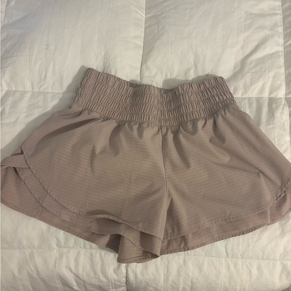 CALIA by Carrie Underwood Tan Athletic Shorts with Elastic Waistband